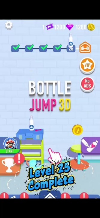Bottle Jump 3D - Level 25 Complete