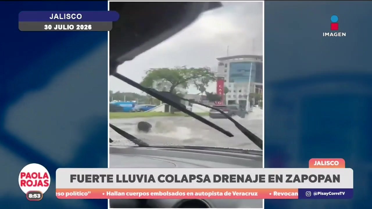 Lluvias colapsan el drenaje en Zapopan, Jalisco | De Pisa y Corre con Paola Rojas
