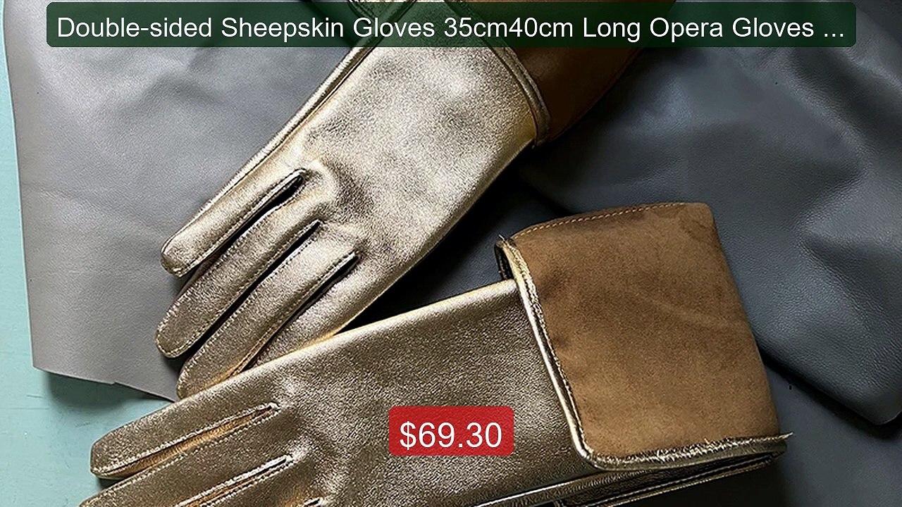 Double-sided Sheepskin Gloves 35cm40cm Long Opera Gloves Lape... -- Amazing Value 2026 | Must Have!