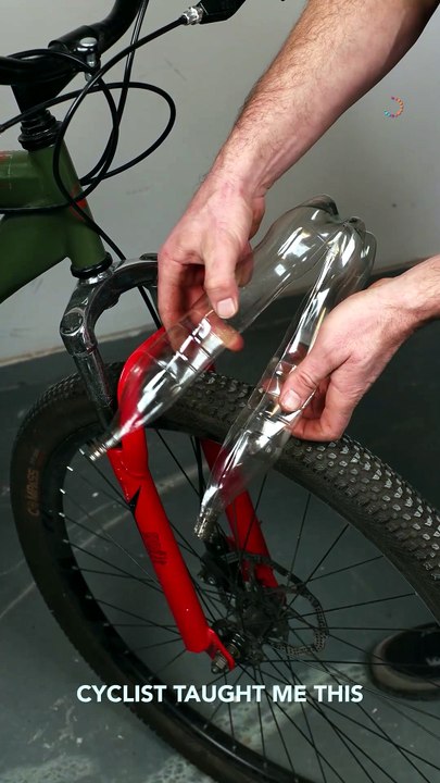 Plastic bottle - the ultimate DIY bike lock? 🤔🚲
