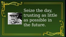 Famous Horace Quotes: Live for Today!
