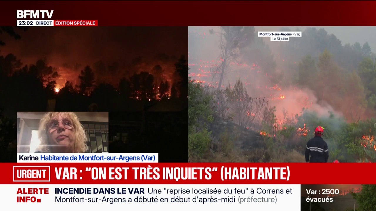 Incendie dans le Var: "On a été évacué trois fois", raconte une habitante de Montfort-sur-Argens
