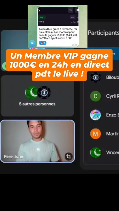 Membre VIP a transformé comme moi 0,30€ en 922€ en 1 jour !
