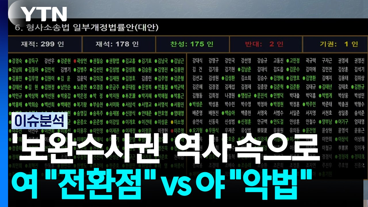 '보완수사권' 역사 속으로..."역사적 전환점" vs "희대의 악법" / YTN
