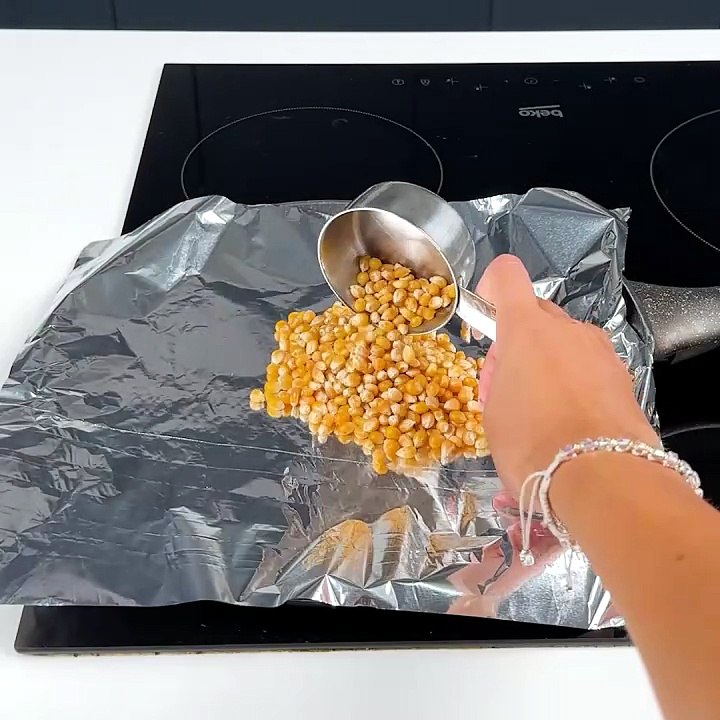 Perfect popcorn hack with butter 🍿