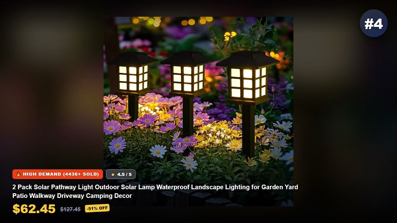 Best Solar Powered Garden Path Lights For Backyards on AliExpress | Review - Solar Outdoor Lights Garden Lamp Solar Powe...