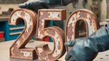 70-Year-Old Rusty Cast Iron Number Restoration.