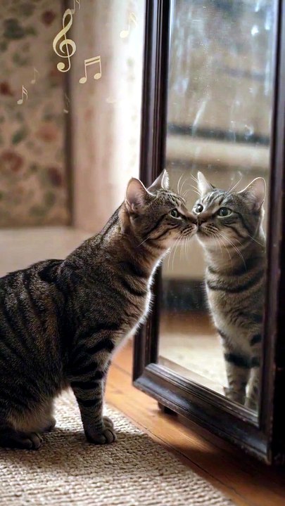Cat’s Reaction To Its Own Reflection — Hilarious! video-7f508715-4565-403a-9abe-d4be6a3fa201