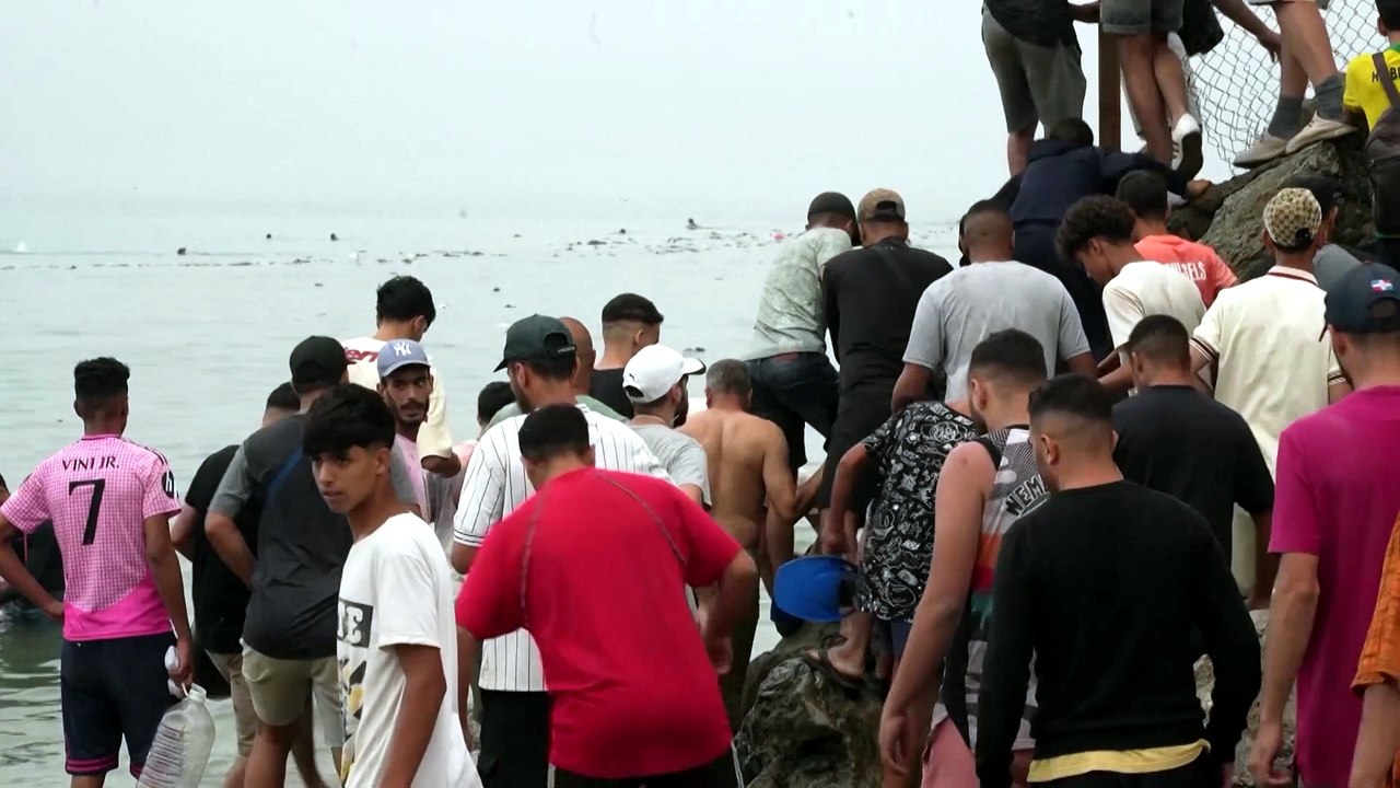 Migrants return to Morocco after crossing to Spain's Ceuta