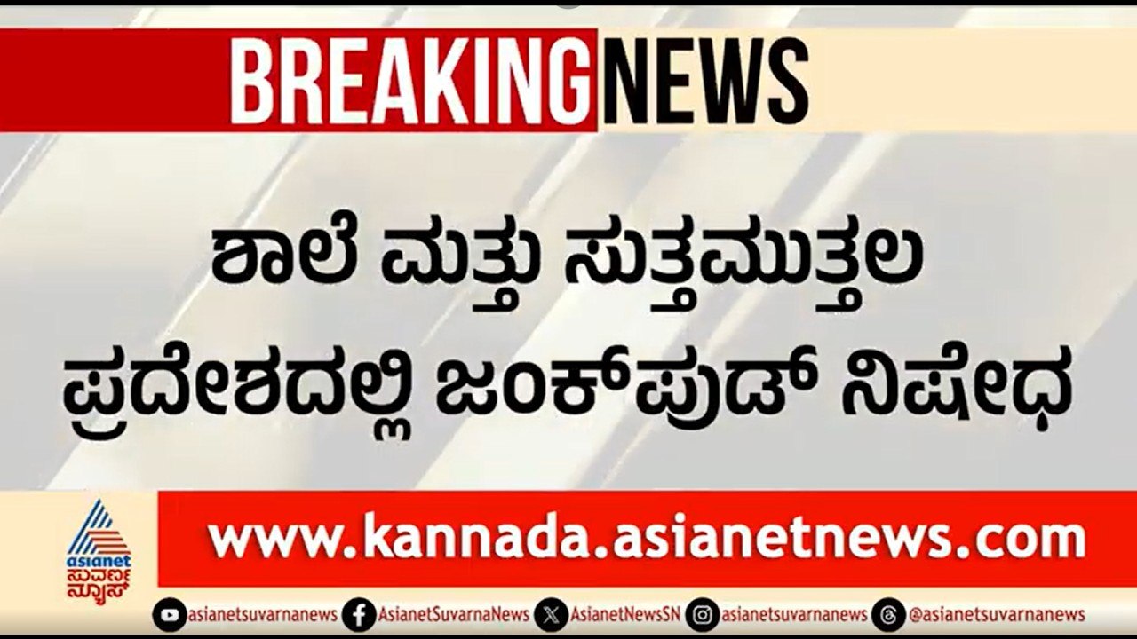 ಆರೋಗ್ಯ ಇಲಾಖೆ ಮಹತ್ವದ ಆದೇಶ; ಶಾಲಾ ಸುತ್ತಮುತ್ತ ಜಂಕ್ ಫುಡ್ ಮಾರಾಟ ಬ್ಯಾನ್ | Junk Food | Karnataka Schools