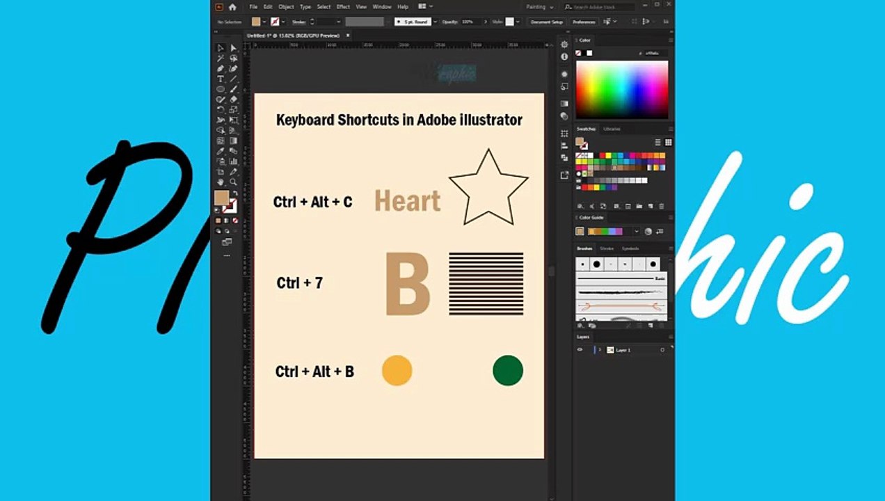 Keyboard Shortcuts in Adobe illustrator