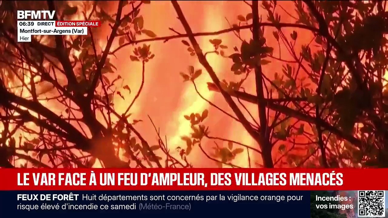 L'angoisse des habitants dans le Var, face à la progression de l'incendie