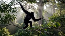Gibbon : The agile treetop acrobat with breathtaking swings through the forest
