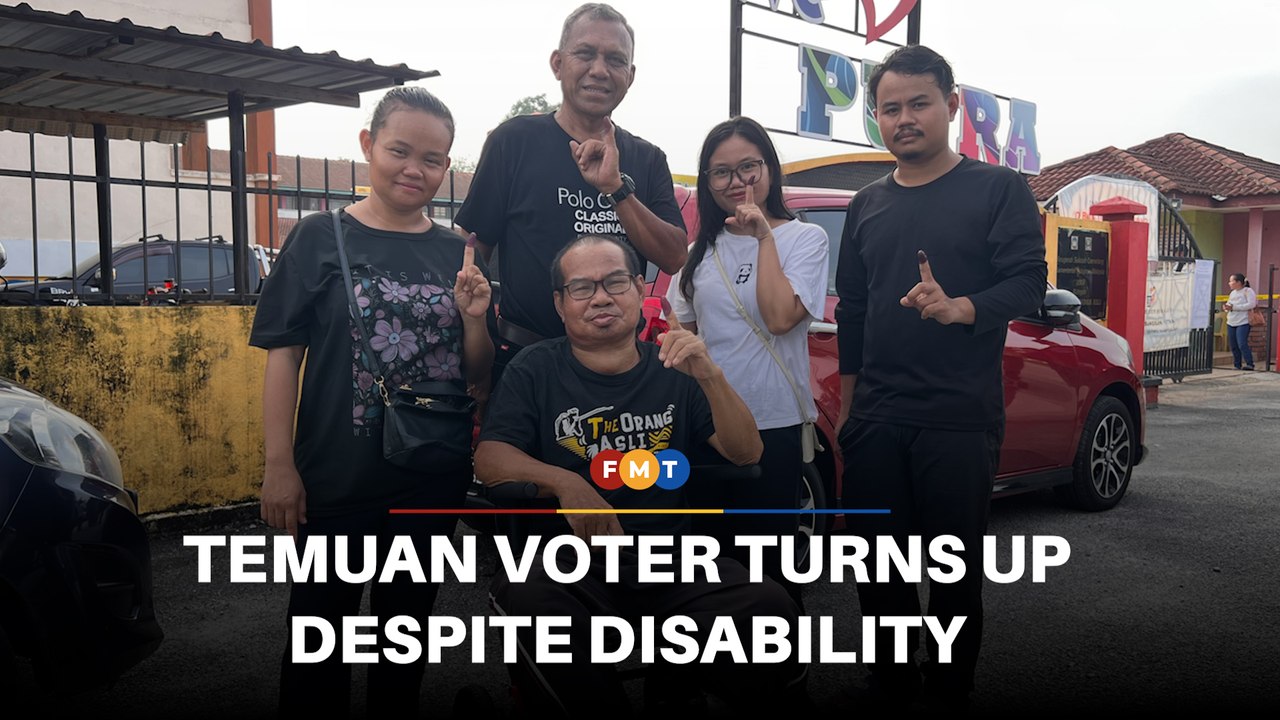 Temuan voter refuses to let disability stop him