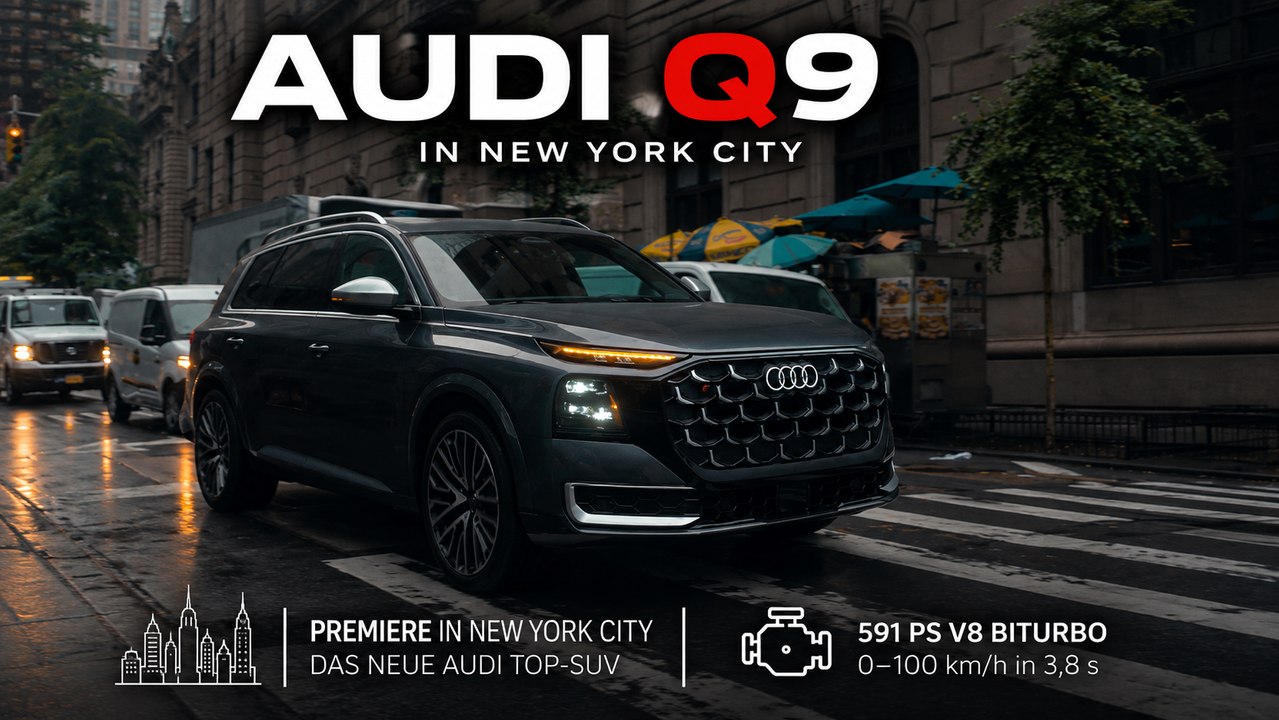 Audi Q9 in New York City: Luxus-SUV auf den Straßen des Big Apple
