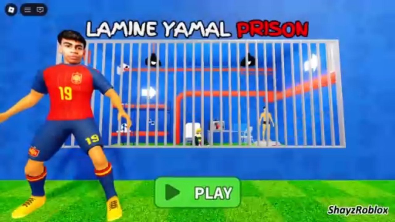 LAMINE YAMAL PRISON RUN! Obby Roblox Prison Run Gameplay Walkthrough
