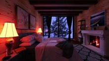 Évasion hivernale en chalet ⛄ Musique jazz douce et feu de cheminée chaleureux ,des nuits paisible