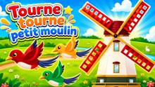🎡 Tourne Tourne Petit Moulin 🎶 | Chanson Éducative pour Bébés | Comptines Amusantes | Karaoké