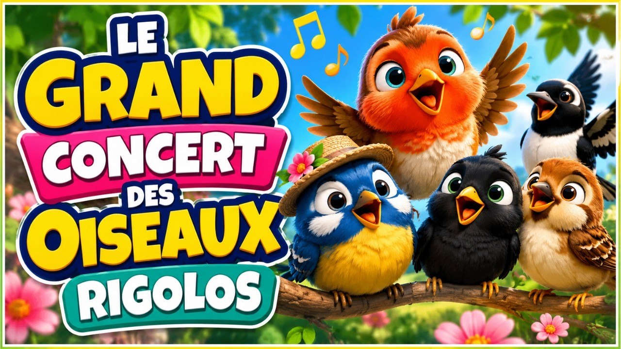 🐦 Le Grand Concert des Oiseaux Rigolos 🐦 | Comptine pour Enfants | Chanson des Oiseaux | Cui Cui