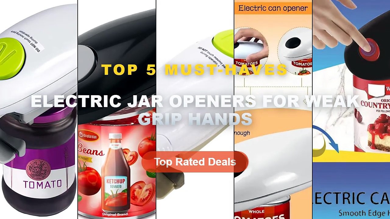 Top 5 Best Electric Jar Openers For Weak Grip Hands (Must Have!) - Automatic Jar Opener Openers Laborsaving Tin Opener C...