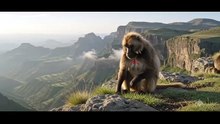 Gelada : The powerful mountain monkey with a unique grassland lifestyle