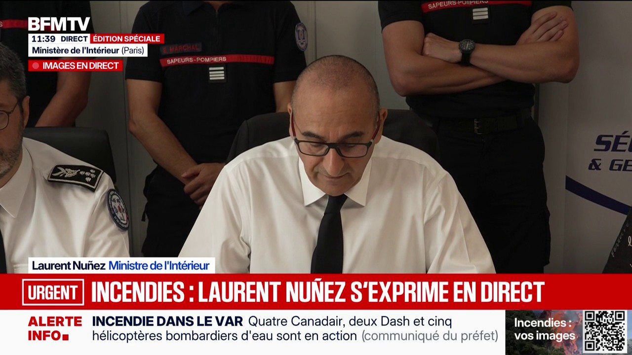 Laurent Nuñez: "Depuis le début de l'année, nous sommes à 119.000 hectares parcourus par les feux de forêt"