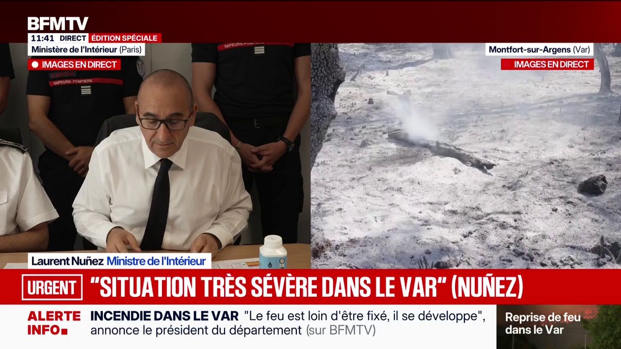 L'incendie en Gironde est "fixé", annonce Laurent Nuñez