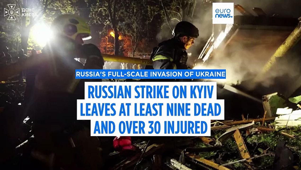 Russian ballistic missile strikes on Kyiv kill nine and injure more than 30