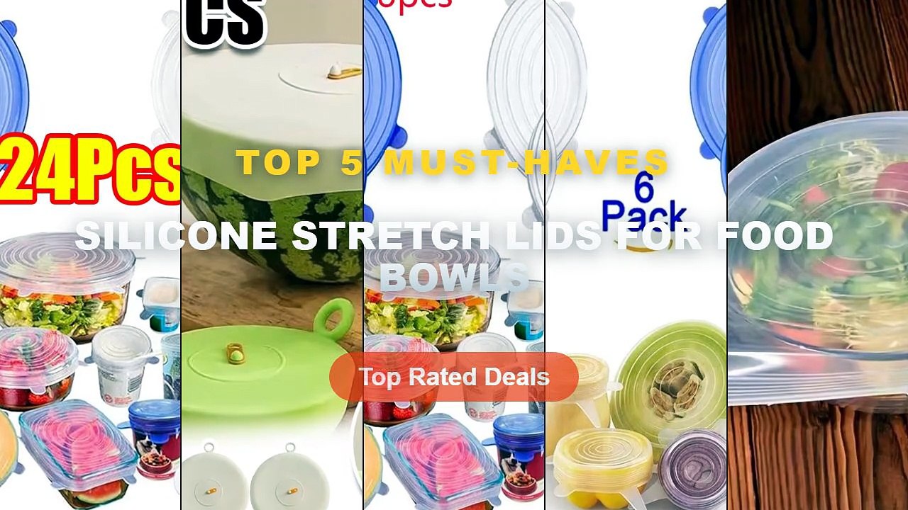 Don't Buy Silicone Stretch Lids For Food Bowls Before Watching This! - 6 24Pcs Silicone Lid Food Reusable Silicone Stret...