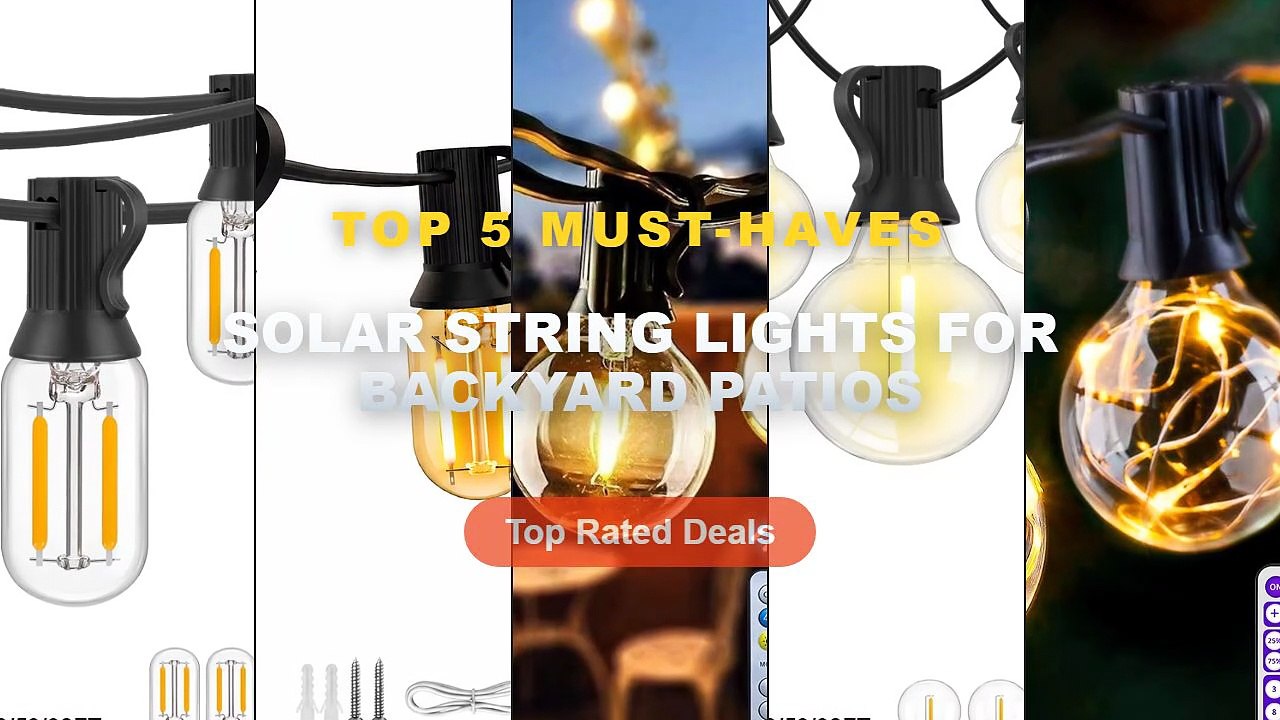 Why Everyone Is Buying Solar String Lights For Backyard Patios - G40 Outdoor Solar String Light Garland LED Solar String...