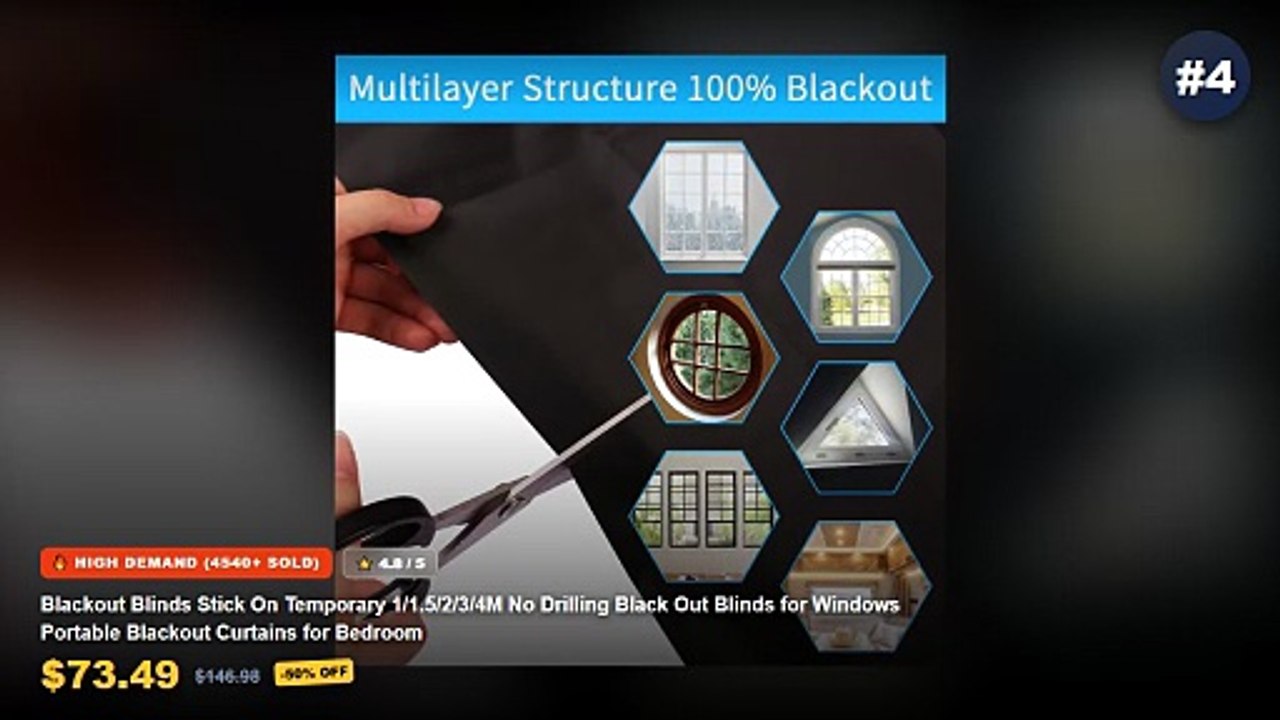 Top 5 Best Blackout Suction Curtains For Bright Bedrooms (Must Have!) - Roller Blinds With Suction Cup Blackout Bathroom...