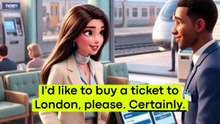 BUYING A TRAIN TICKET 🚆 Easy English Conversation #shorts