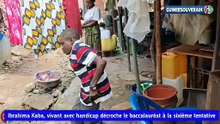 Ibrahima Kaba vivant avec un handicap décroche le baccalauréat à la 6e tantative en 2026.
