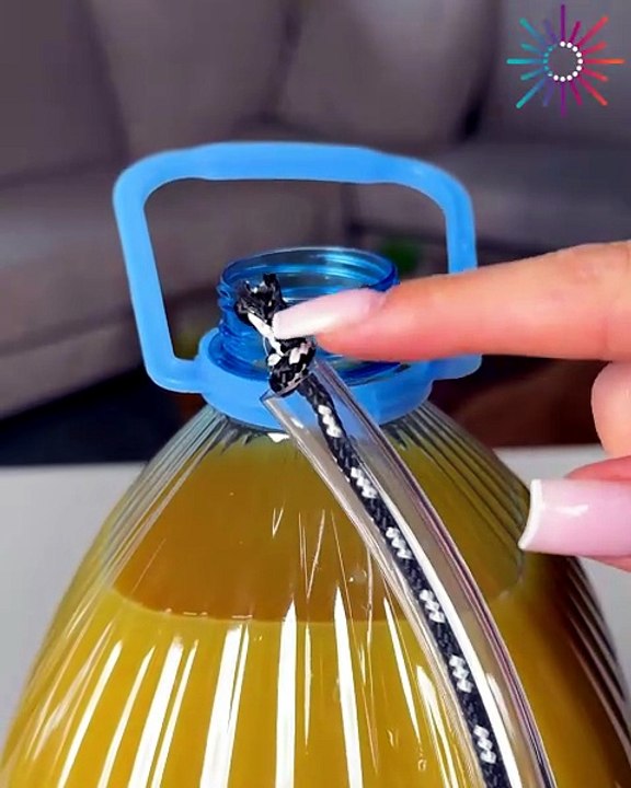 Quick juice transfer trick 🍊