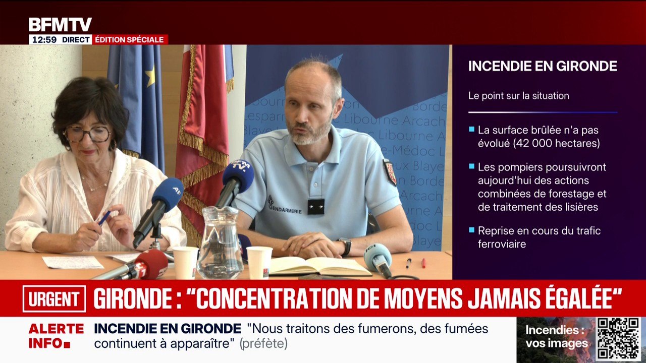Incendies: la préfète de la Nouvelle-Aquitaine et de la Gironde évoque "plus de 330" sapeurs-pompiers blessés
