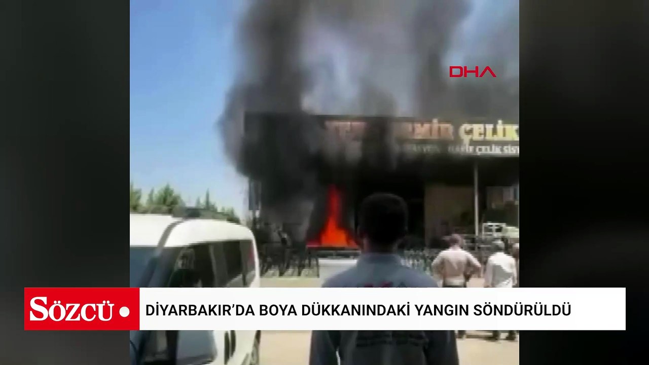 Diyarbakır’da boya dükkanındaki yangın söndürüldü