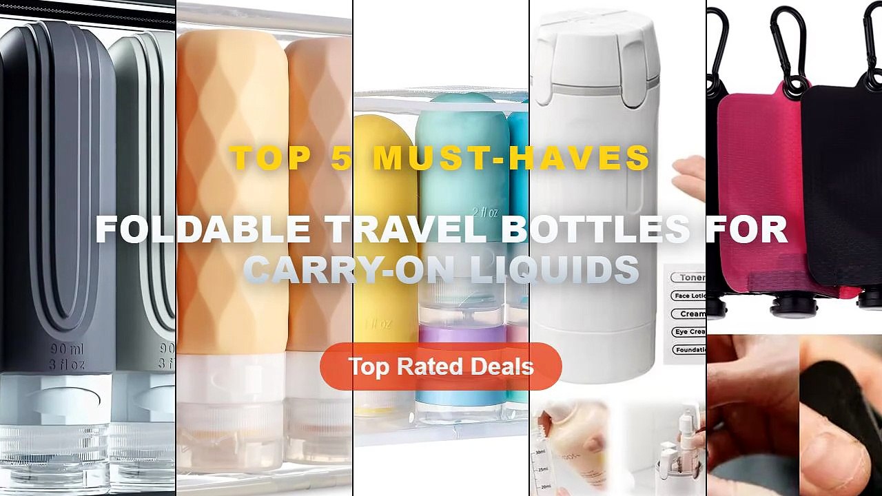 Cheap & Best Foldable Travel Bottles For Carry-On Liquids Unboxing & Review - ♥Collapsible Liquid Pouch Large Caliber Re...