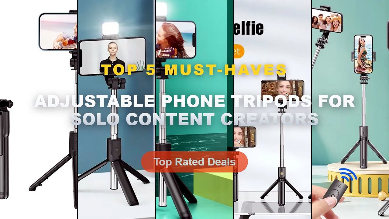 Best Adjustable Phone Tripods For Solo Content Creators on AliExpress | Review - Selfie Stick Tripod with Detachable Blu...