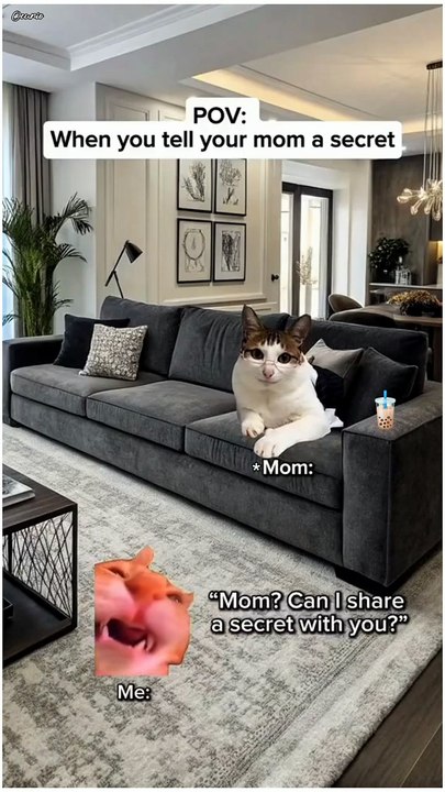 When You Tell Your Mom a Secret 🤫🐱