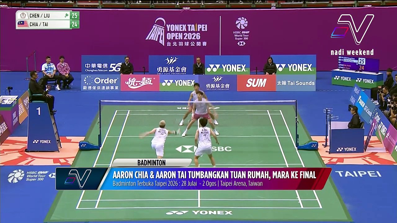 Terbuka Taipei 2026, Aaron Chia dan Aaron Tai melangkah ke final!