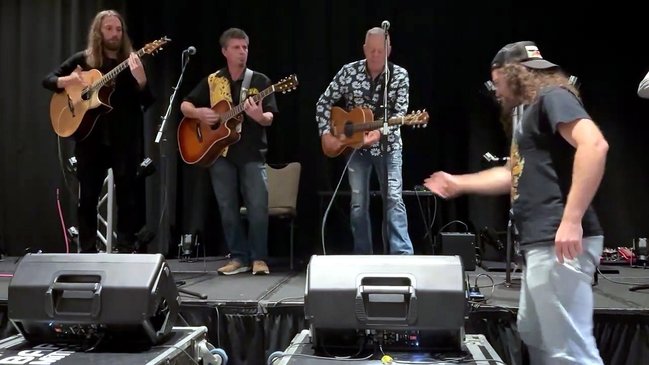 The Modern Day Doc Holliday warming up in Nashville with Tommy Emmanuel