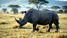 White Rhinoceros : The gentle giant roaming Africa’s vast grasslands