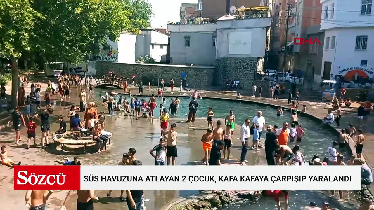 Süs havuzuna atlayan 2 çocuk, kafa kafaya çarpışıp yaralandı
