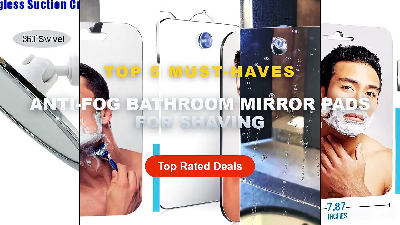 Anti-Fog Bathroom Mirror Pads For Shaving: Top 5 Best Sellers - Bathroom Anti Fog Mirror Fogless Acrylic Shower Mirror w...