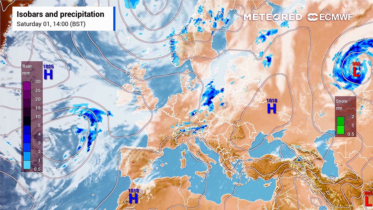 The Low heading towards the north, leaving not much rain in the south