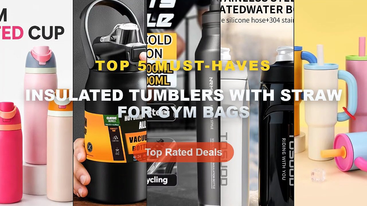 Amazing Insulated Tumblers With Straw For Gym B...