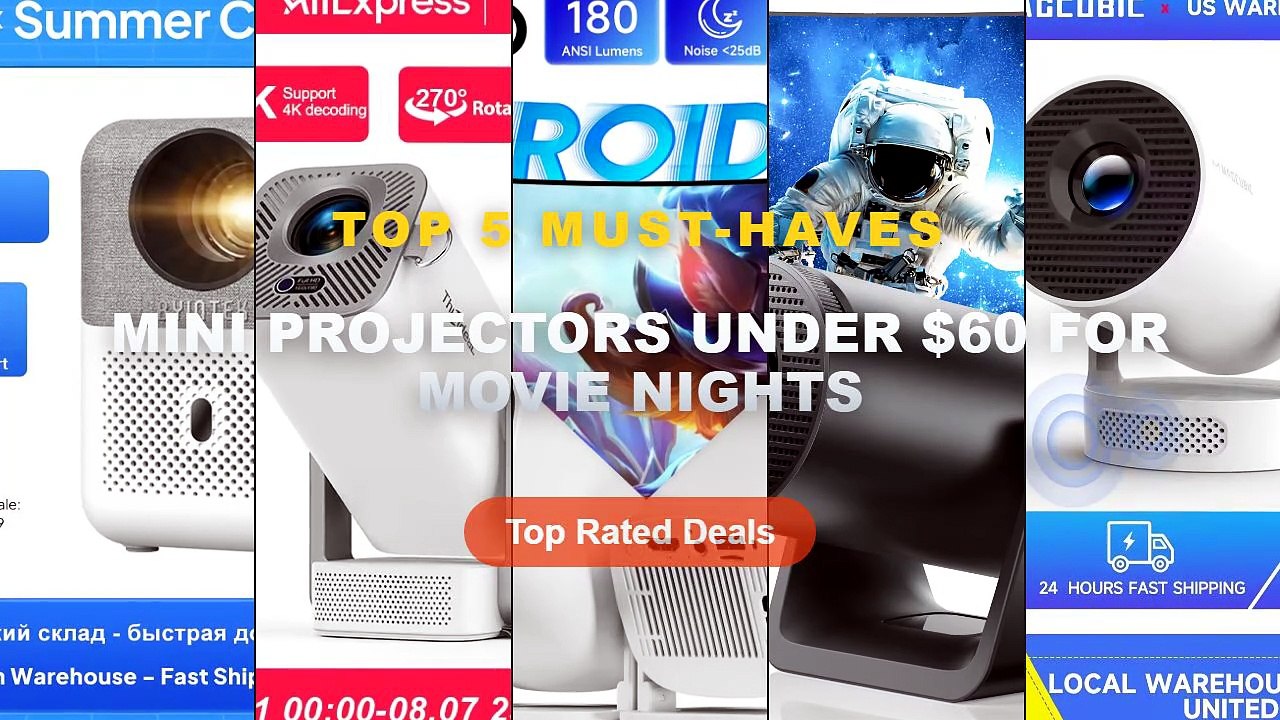 Cheap & Best Mini Projectors Under $60 For Movie Nights Unboxing & Review - BYINTEK U4 LOVE Smart Mini Home Theater Proj...