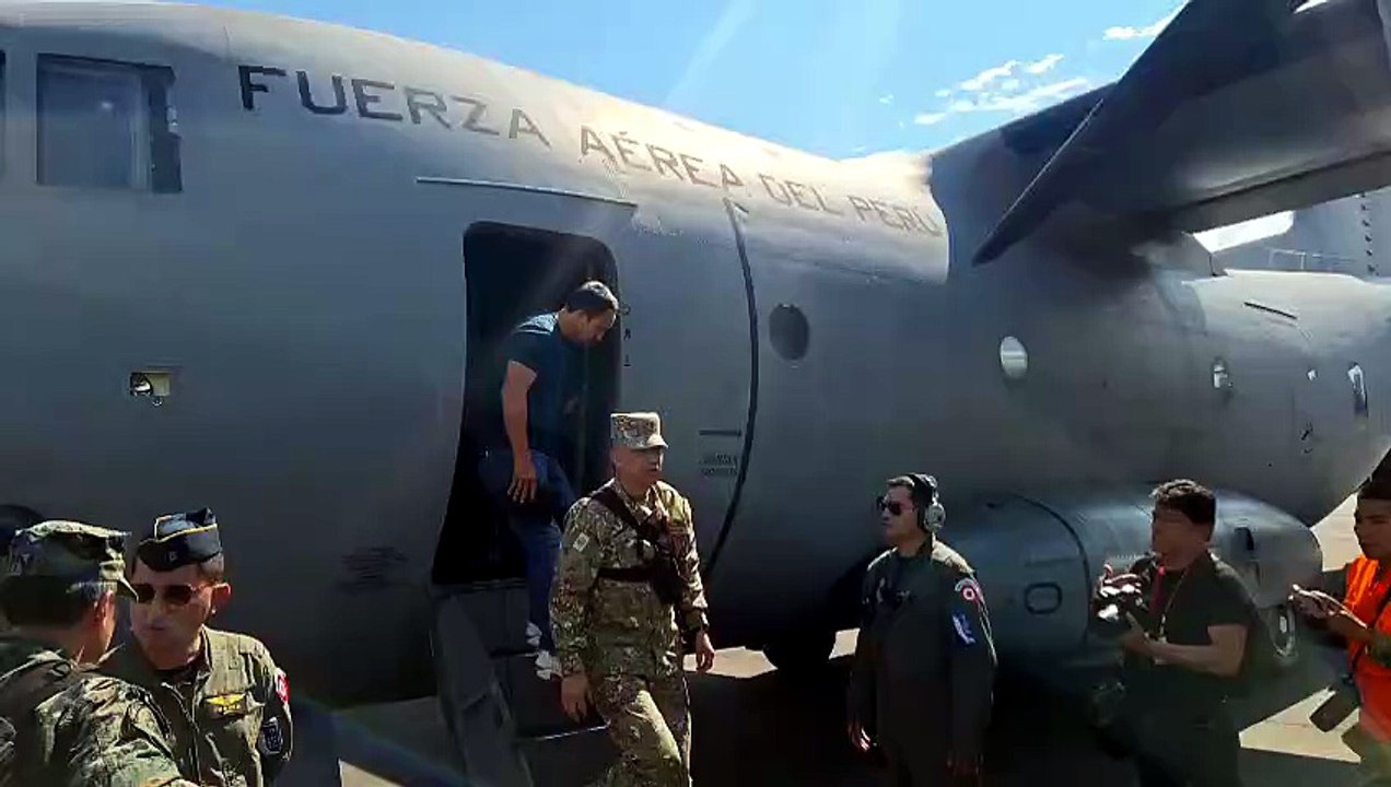 Presidenta Keiko Fujimori llega a la ciudad de Mazamari para visitar base militar del VRAEM