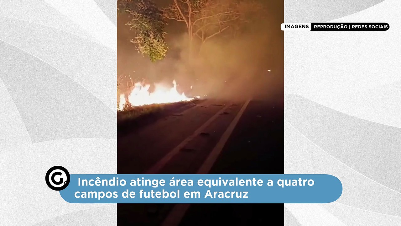 Incêndio atinge área equivalente a quatro campos de futebol em Aracruz