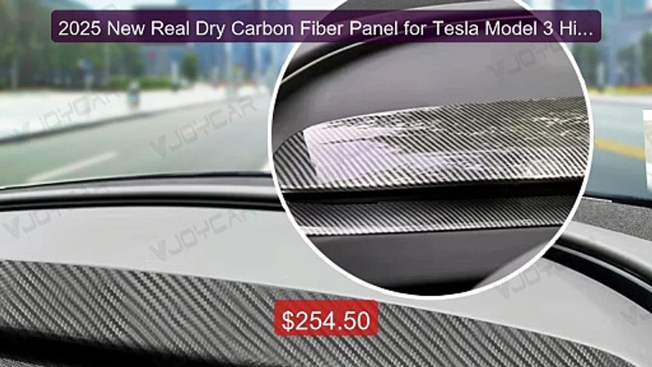 2025 New Real Dry Carbon Fiber Panel for Tesla Model 3 Highlan... -- Best Buy 2026 | Great Quality!